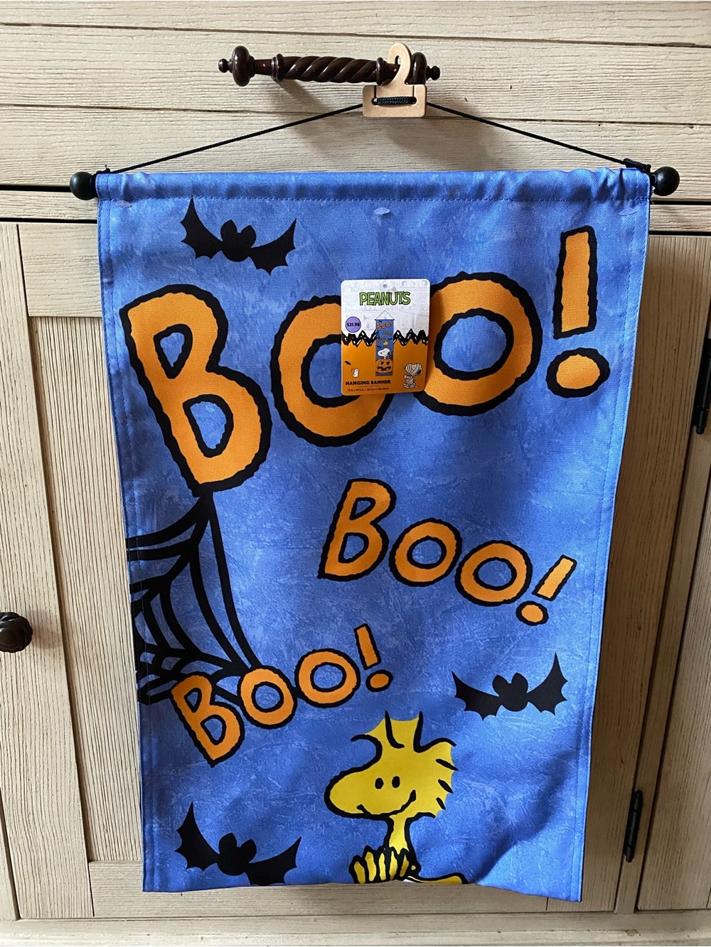 Peanuts Halloween Hanging Banner in Blue and Orange